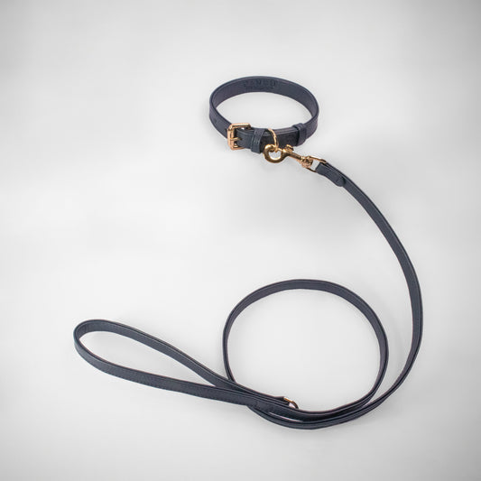 NAVY BLUE SET COLLAR + CITY LEASH