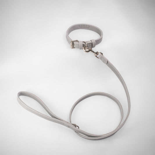 LIGHT GREY SET COLLAR + CITY LEASH